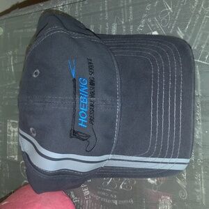 Hoebing Pressure Washing Service Embroidered Logo Strapback Hat Cap